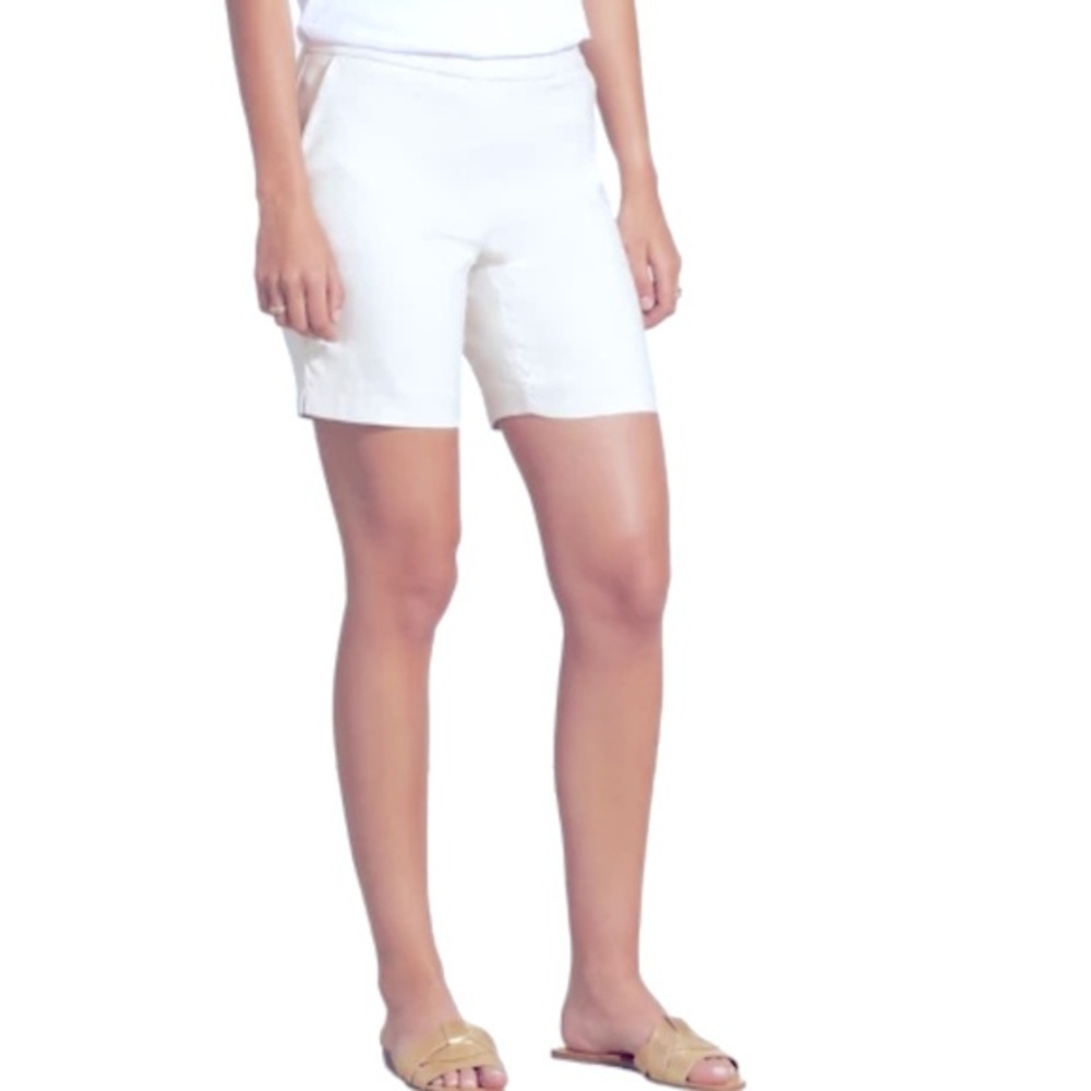 New Tribal Pull on Women's White Shorts Soft Stretchy Comfort Lightweight